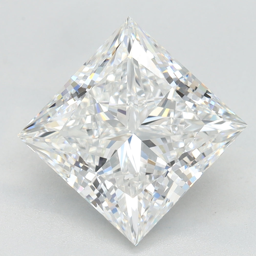 3.13 Carat Princess Lab Diamond with  Cut Diamond in 14KT  view 1
