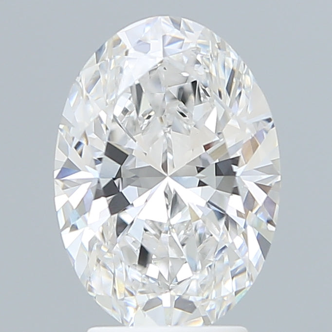 3.26 Carat Oval Lab Diamond with  Cut Diamond in 14KT  view 1
