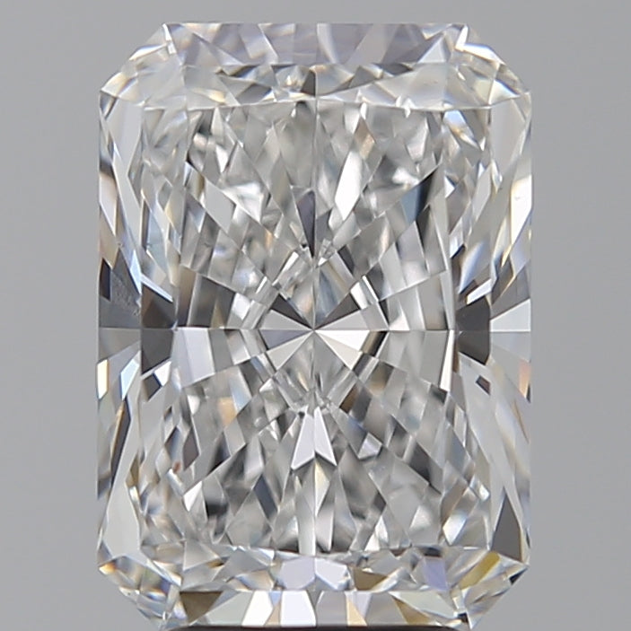 4.59 Carat Radiant Lab Diamond with  Cut Diamond in 14KT  view 1
