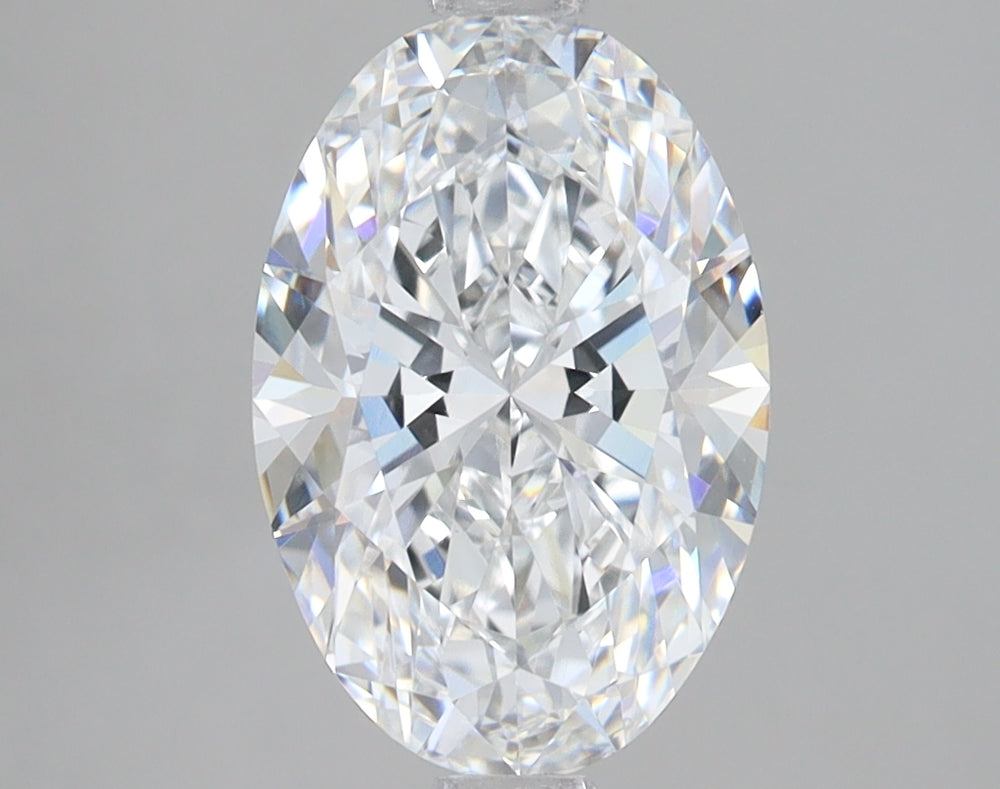 2.51 Carat Oval Lab Diamond with  Cut Diamond in 14KT  view 1
