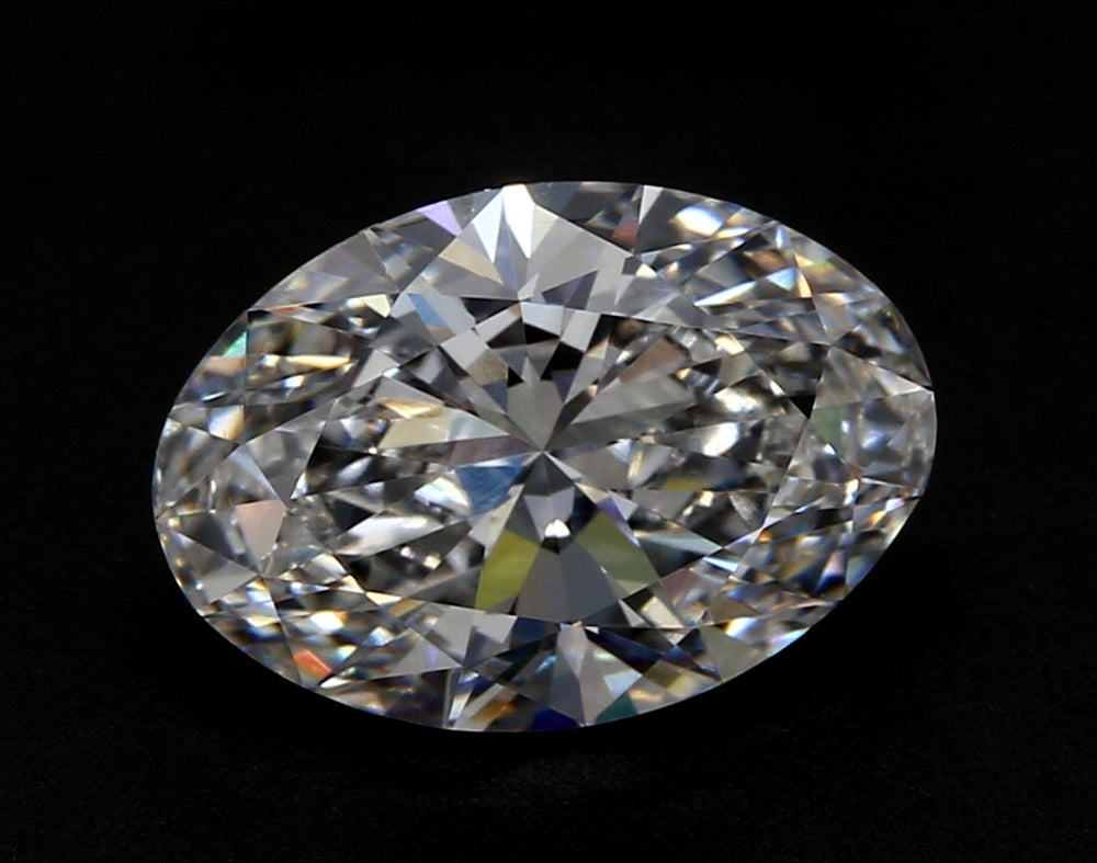 2.06 Carat Oval Lab Diamond with  Cut Diamond in 14KT  view 1
