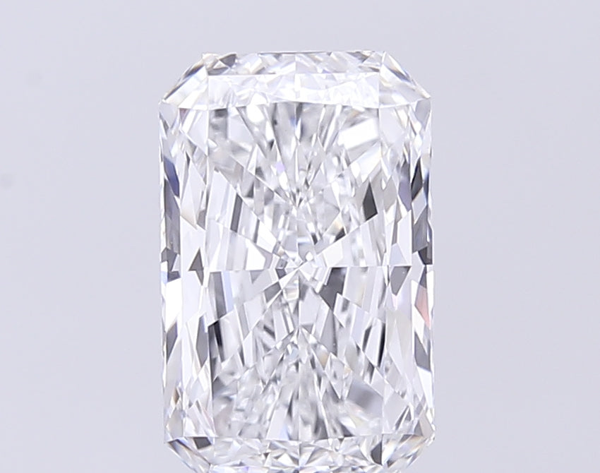 3.01 Carat Radiant Lab Diamond with  Cut Diamond in 14KT  view 1
