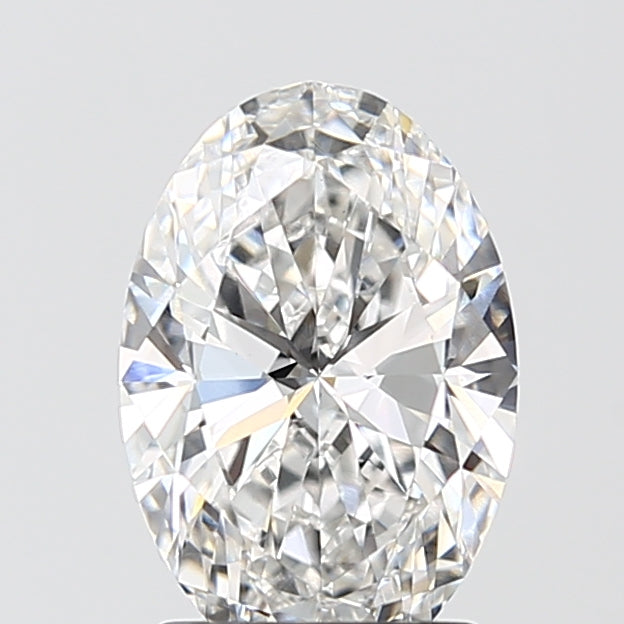 2.08 Carat Oval Lab Diamond with  Cut Diamond in 14KT  view 1
