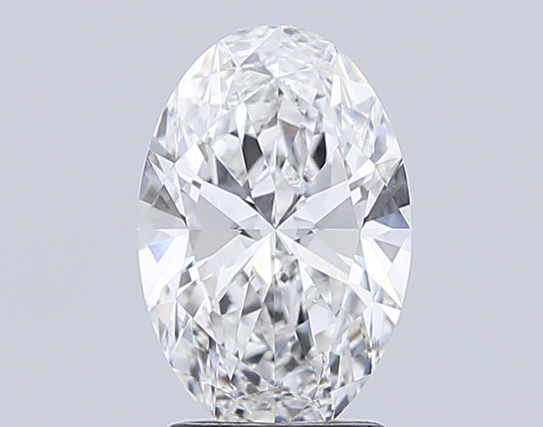 3.03 Carat Oval Lab Diamond with  Cut Diamond in 14KT  view 1
