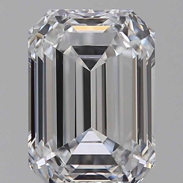 1.55 Carat Emerald Lab Diamond with  Cut Diamond in 14KT  view 1
