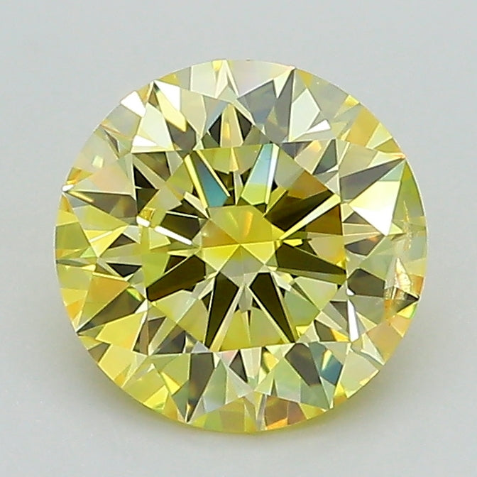 1.53 Carat Round Lab Diamond with  Cut Diamond in 14KT  view 1
