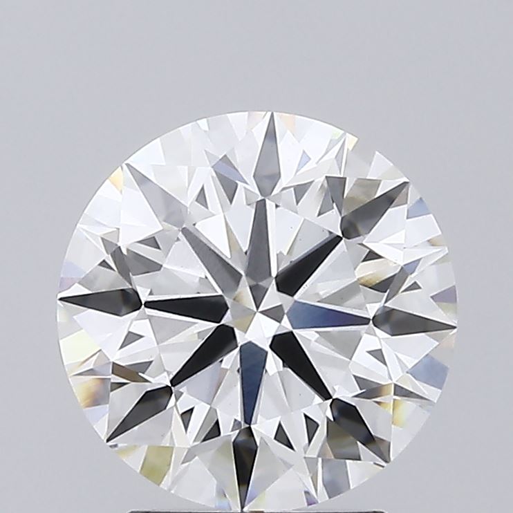 2.6 Carat Round Lab Diamond with  Cut Diamond in 14KT  view 1
