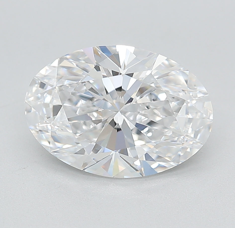 2.71 Carat Oval Lab Diamond with  Cut Diamond in 14KT  view 1

