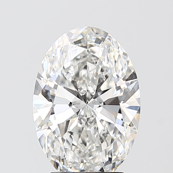 3.01 Carat Oval Lab Diamond with  Cut Diamond in 14KT  view 1
