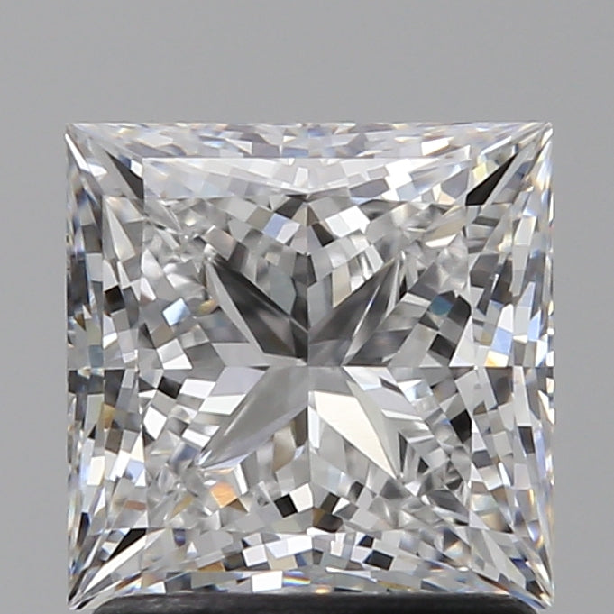 1.57 Carat Princess Lab Diamond with  Cut Diamond in 14KT  view 1
