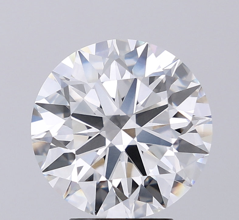 4.03 Carat Round Lab Diamond with  Cut Diamond in 14KT  view 1
