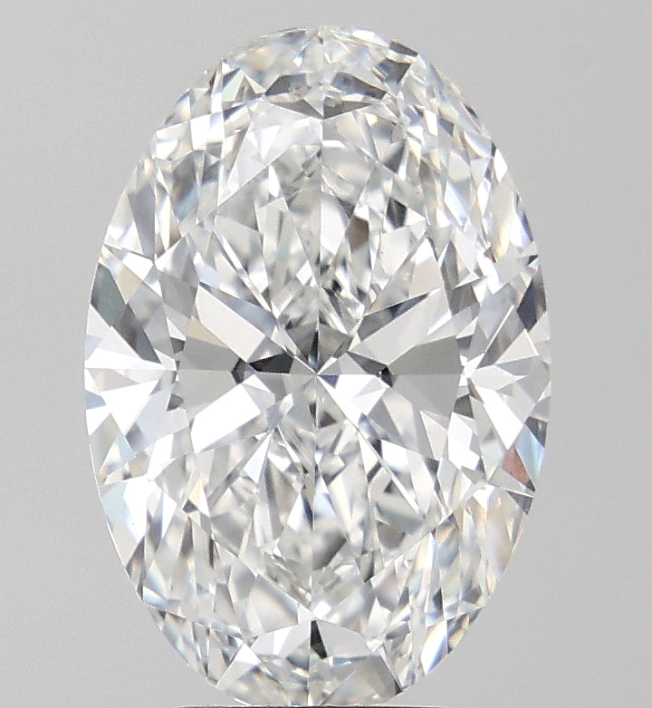 5.05 Carat Oval Lab Diamond with  Cut Diamond in 14KT  view 1
