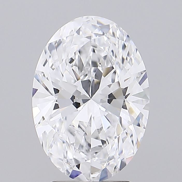 2.52 Carat Oval Lab Diamond with  Cut Diamond in 14KT  view 1
