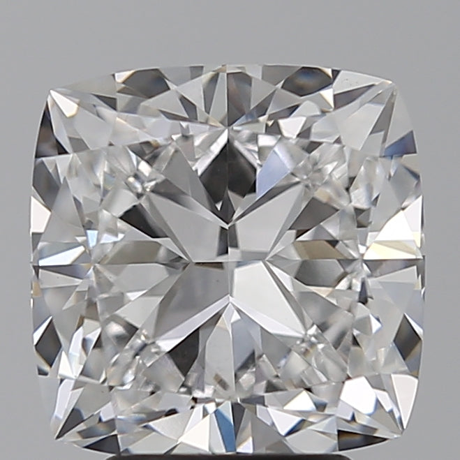 4.03 Carat Cushion Lab Diamond with  Cut Diamond in 14KT  view 1
