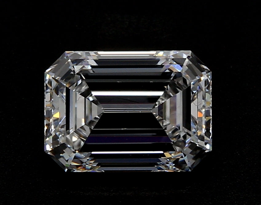 1.9 Carat Emerald Lab Diamond with  Cut Diamond in 14KT  view 1
