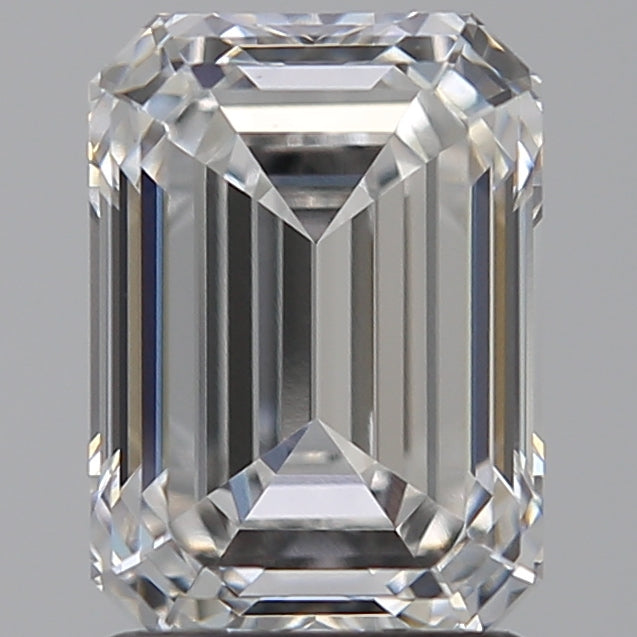 2.03 Carat Emerald Lab Diamond with  Cut Diamond in 14KT  view 1
