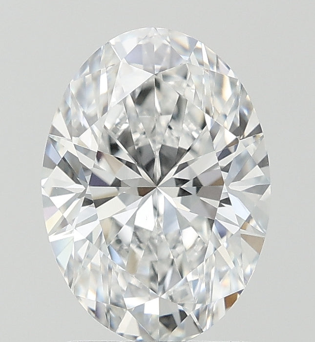 2.1 Carat Oval Lab Diamond with  Cut Diamond in 14KT  view 1
