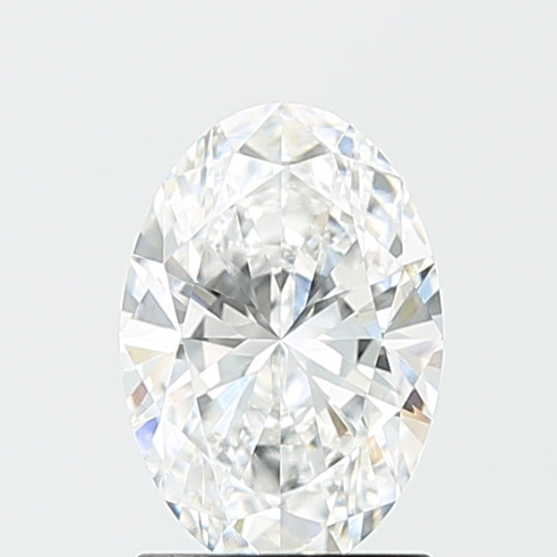 1.5 Carat Oval Lab Diamond with  Cut Diamond in 14KT  view 1

