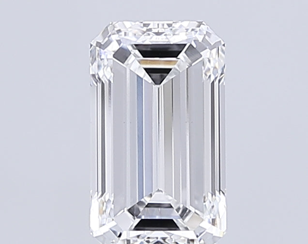 3.0 Carat Emerald Lab Diamond with  Cut Diamond in 14KT  view 1
