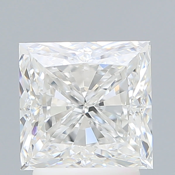 2.65 Carat Princess Lab Diamond with  Cut Diamond in 14KT  view 1
