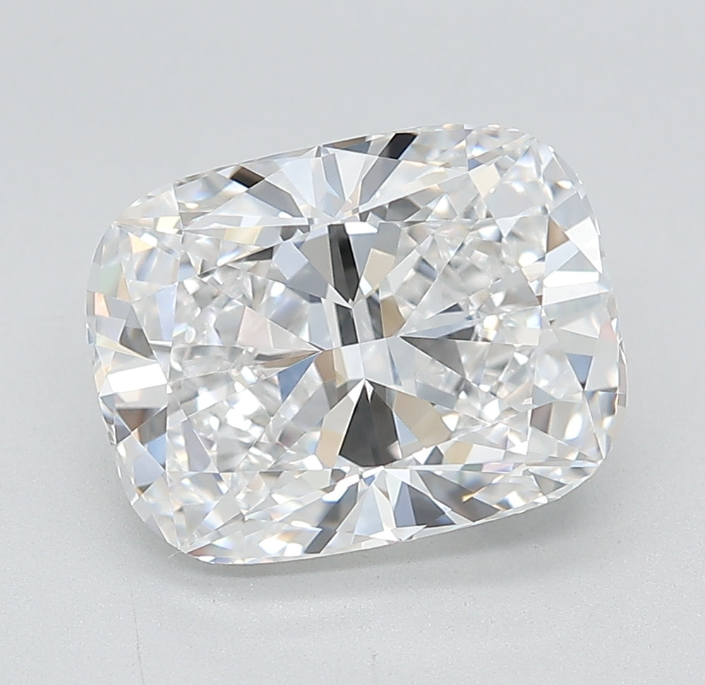 4.04 Carat Cushion Lab Diamond with  Cut Diamond in 14KT  view 1
