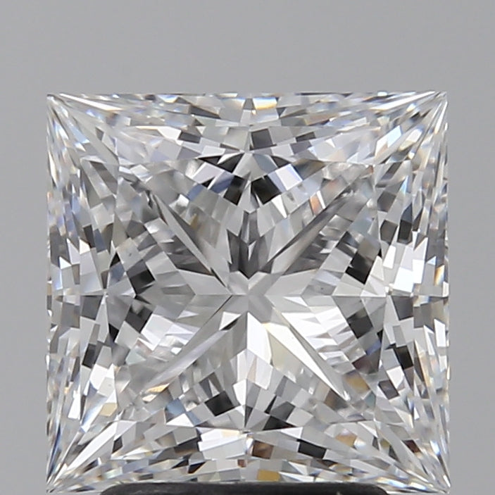 3.04 Carat Princess Lab Diamond with  Cut Diamond in 14KT  view 1

