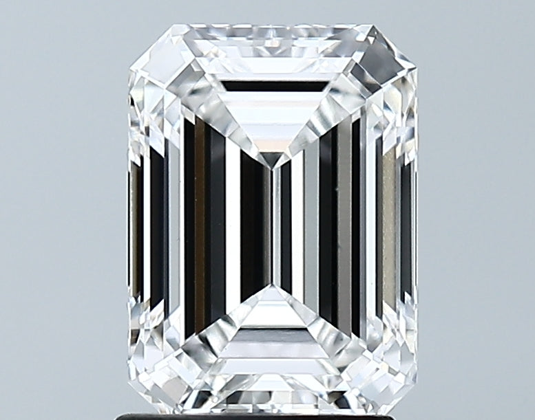 1.94 Carat Emerald Lab Diamond with  Cut Diamond in 14KT  view 1
