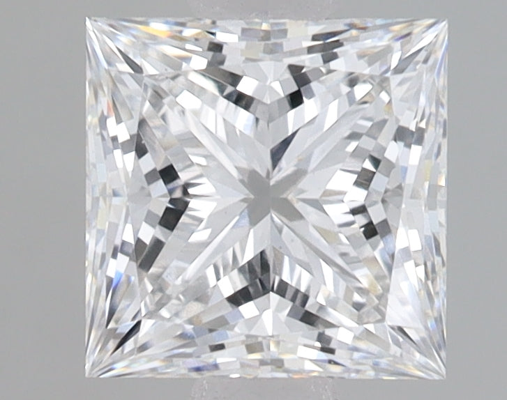 1.51 Carat Princess Lab Diamond with  Cut Diamond in 14KT  view 1
