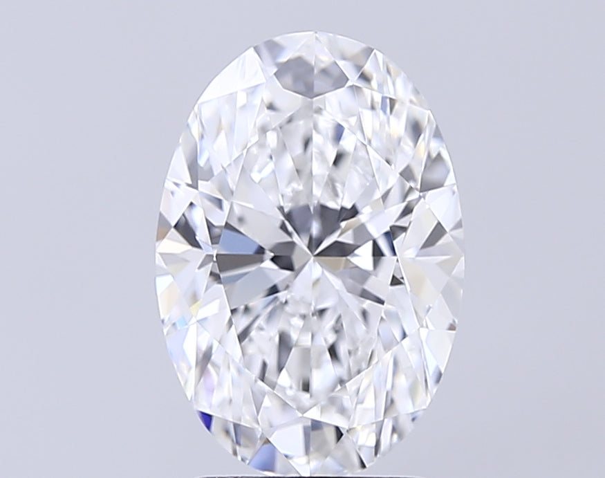 3.06 Carat Oval Lab Diamond with  Cut Diamond in 14KT  view 1
