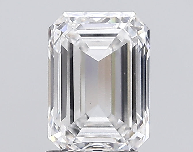 2.53 Carat Emerald Lab Diamond with  Cut Diamond in 14KT  view 1
