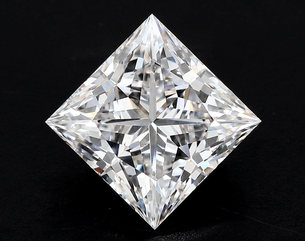 1.54 Carat Princess Lab Diamond with  Cut Diamond in 14KT  view 1
