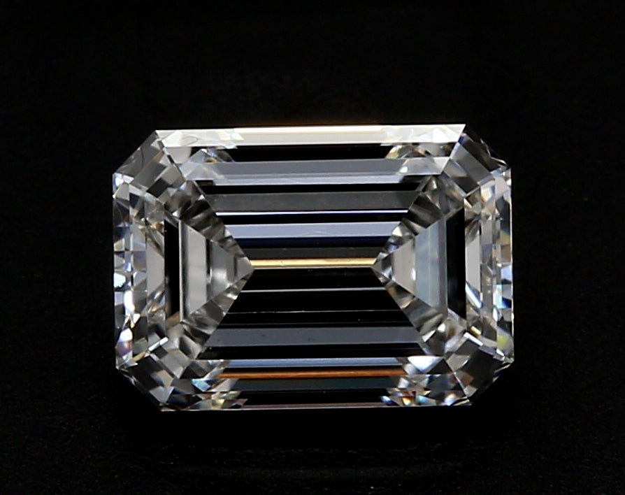 2.04 Carat Emerald Lab Diamond with  Cut Diamond in 14KT  view 1
