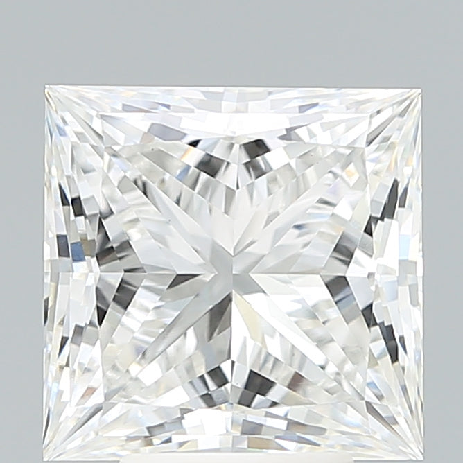 5.19 Carat Princess Lab Diamond with  Cut Diamond in 14KT  view 1

