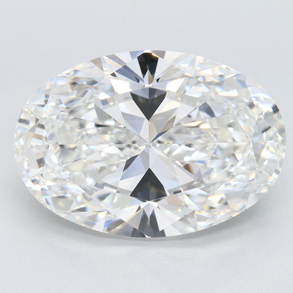 5.08 Carat Oval Lab Diamond with  Cut Diamond in 14KT  view 1
