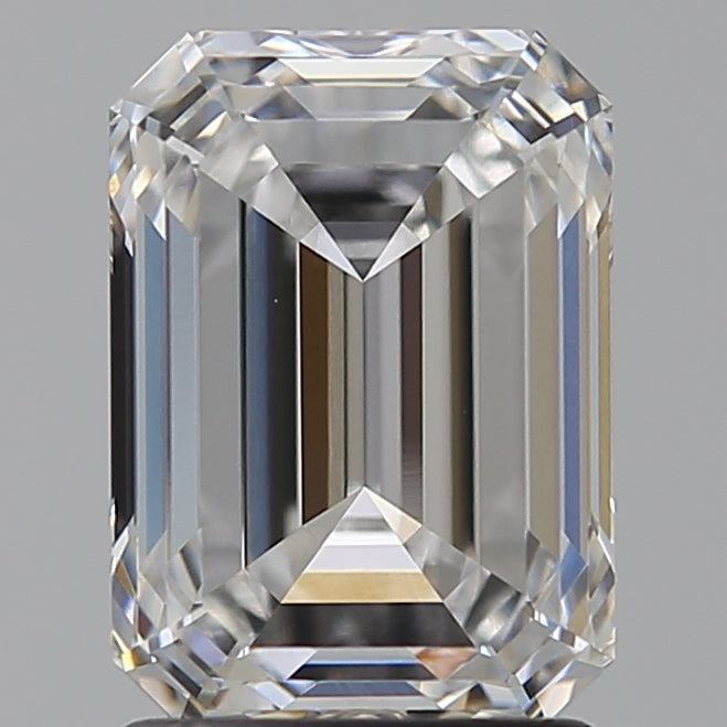 2.04 Carat Emerald Lab Diamond with  Cut Diamond in 14KT  view 1
