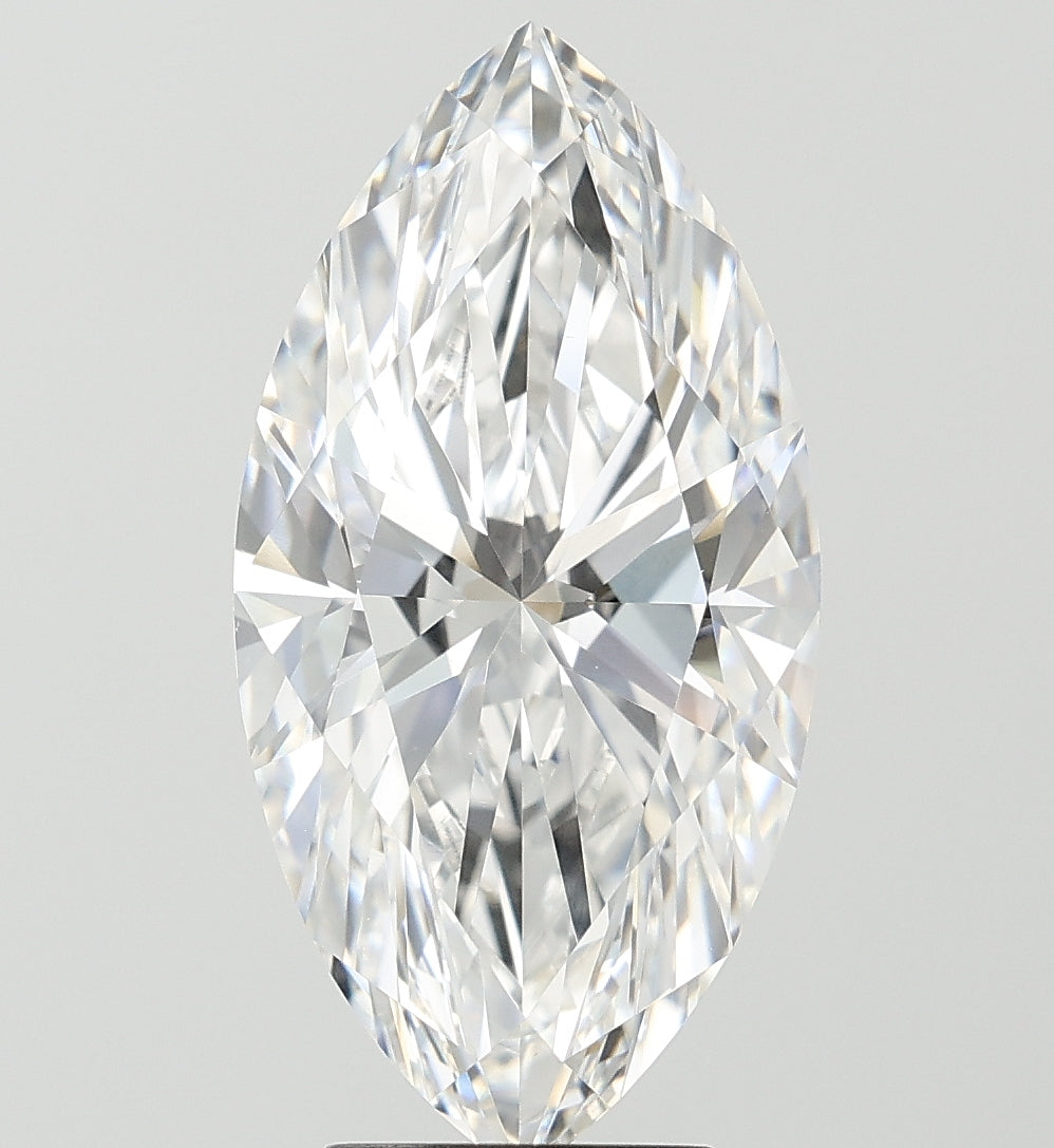 5.04 Carat Marquise Lab Diamond with  Cut Diamond in 14KT  view 1

