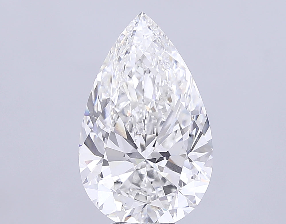 10.0 Carat Pear Lab Diamond with  Cut Diamond in 14KT  view 1
