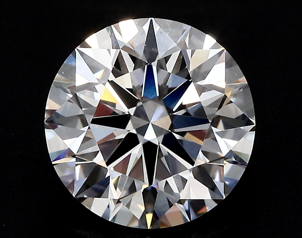 3.08 Carat Round Lab Diamond with  Cut Diamond in 14KT  view 1
