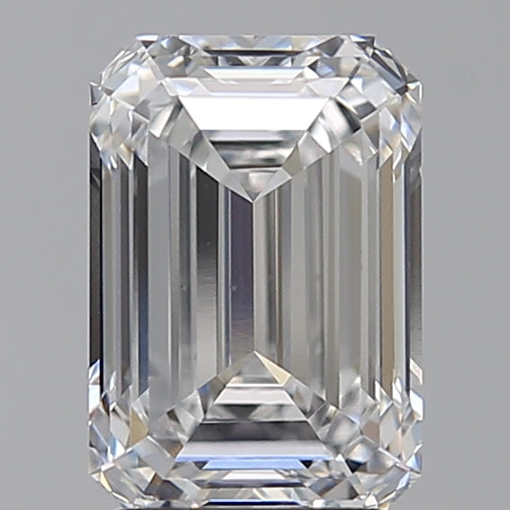 2.76 Carat Emerald Lab Diamond with  Cut Diamond in 14KT  view 1
