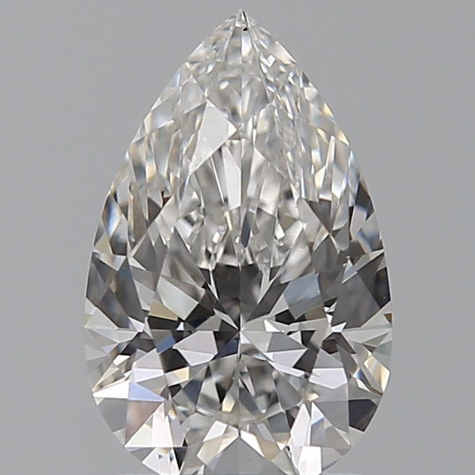 1.55 Carat Pear Lab Diamond with  Cut Diamond in 14KT  view 1

