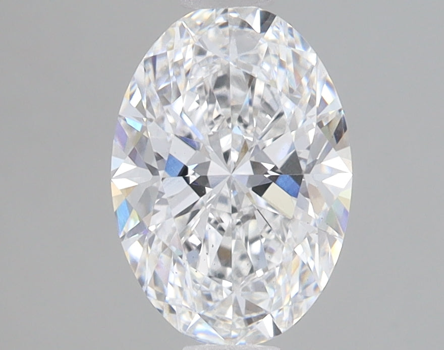 1.59 Carat Oval Lab Diamond with  Cut Diamond in 14KT  view 1
