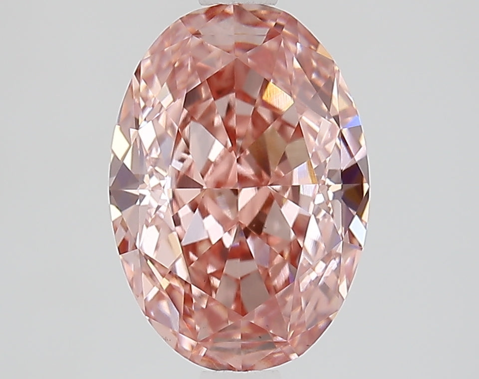 2.6 Carat Oval Lab Diamond with  Cut Diamond in 14KT  view 1
