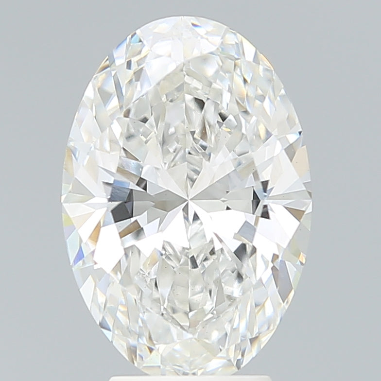 4.36 Carat Oval Lab Diamond with  Cut Diamond in 14KT  view 1
