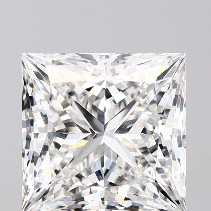 3.02 Carat Princess Lab Diamond with  Cut Diamond in 14KT  view 1
