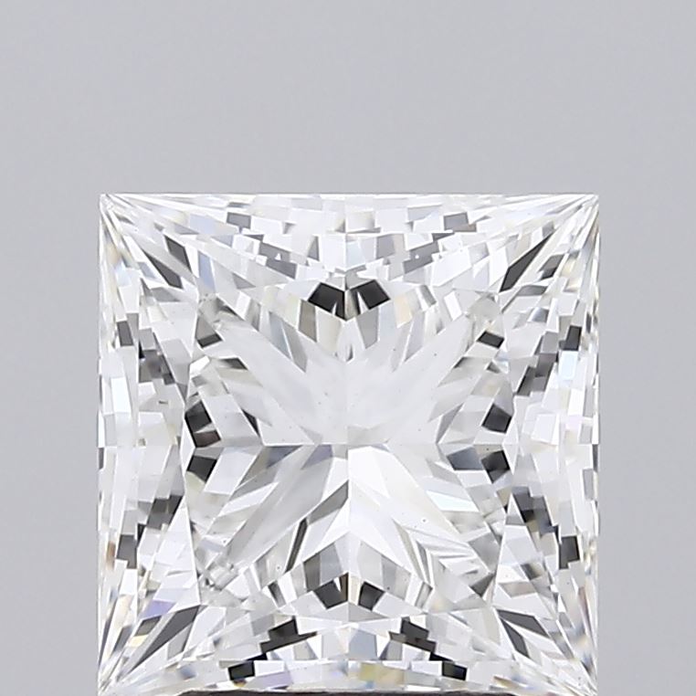 3.03 Carat Princess Lab Diamond with  Cut Diamond in 14KT  view 1

