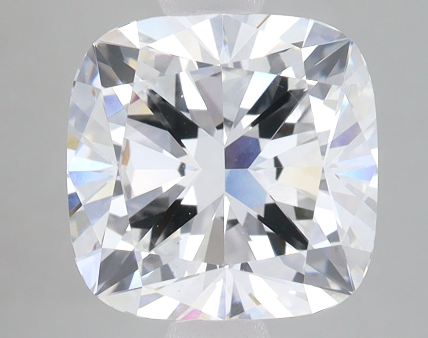 3.39 Carat Cushion Lab Diamond with  Cut Diamond in 14KT  view 1
