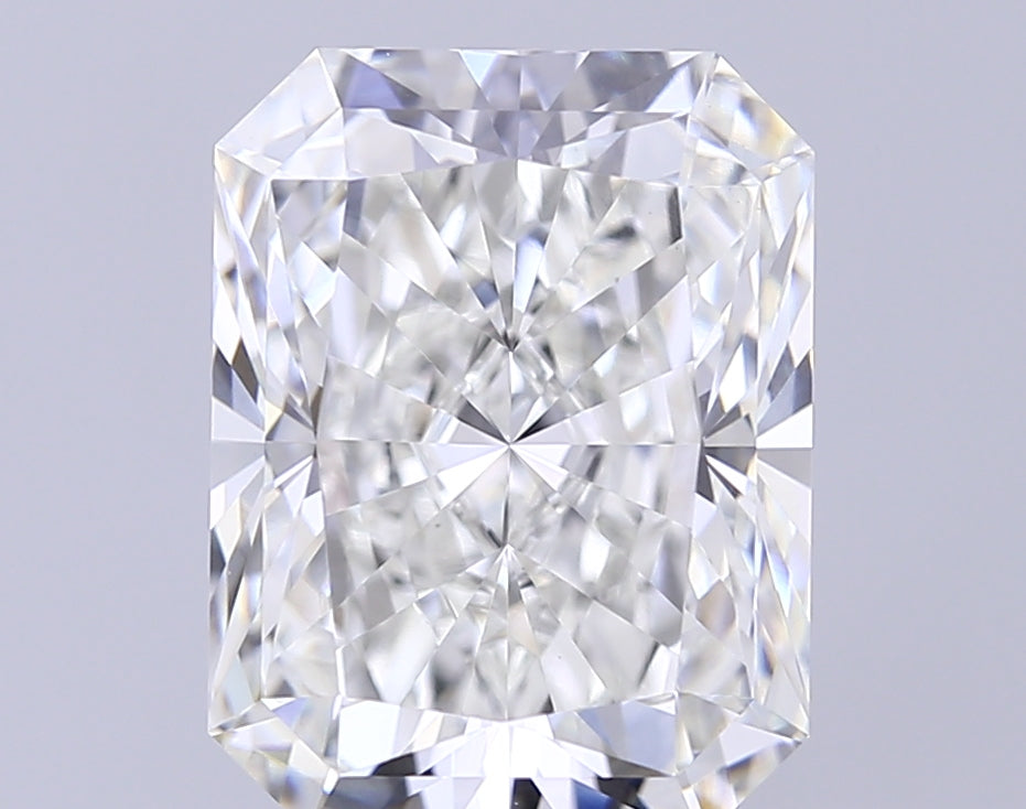 3.82 Carat Radiant Lab Diamond with  Cut Diamond in 14KT  view 1

