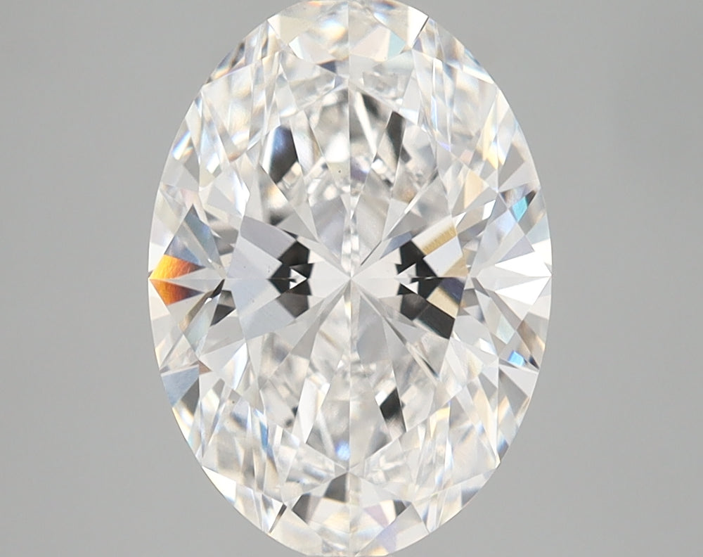 3.08 Carat Oval Lab Diamond with  Cut Diamond in 14KT  view 1
