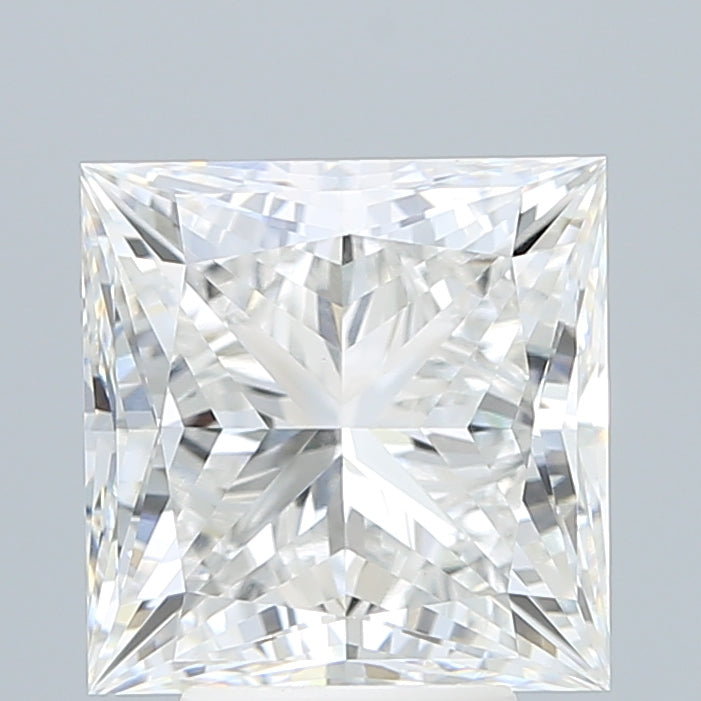 5.3 Carat Princess Lab Diamond with  Cut Diamond in 14KT  view 1
