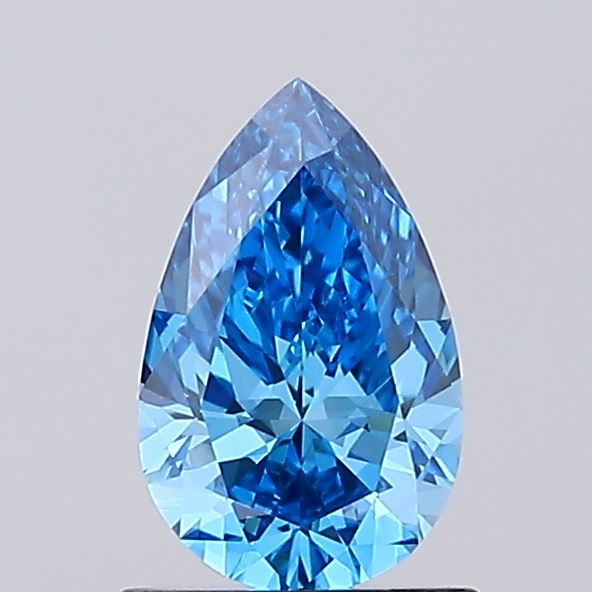 0.91 Carat Pear Lab Diamond with  Cut Diamond in 14KT  view 1
